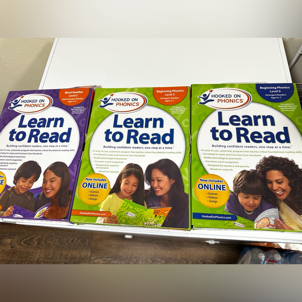 hooked on phonics: learn to read levels 3, 5, & 6
